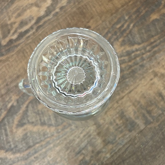 Princess House Heritage Footed Irish Coffee Mug Tempered Glass Cut Crystal Mint - Picture 5 of 7